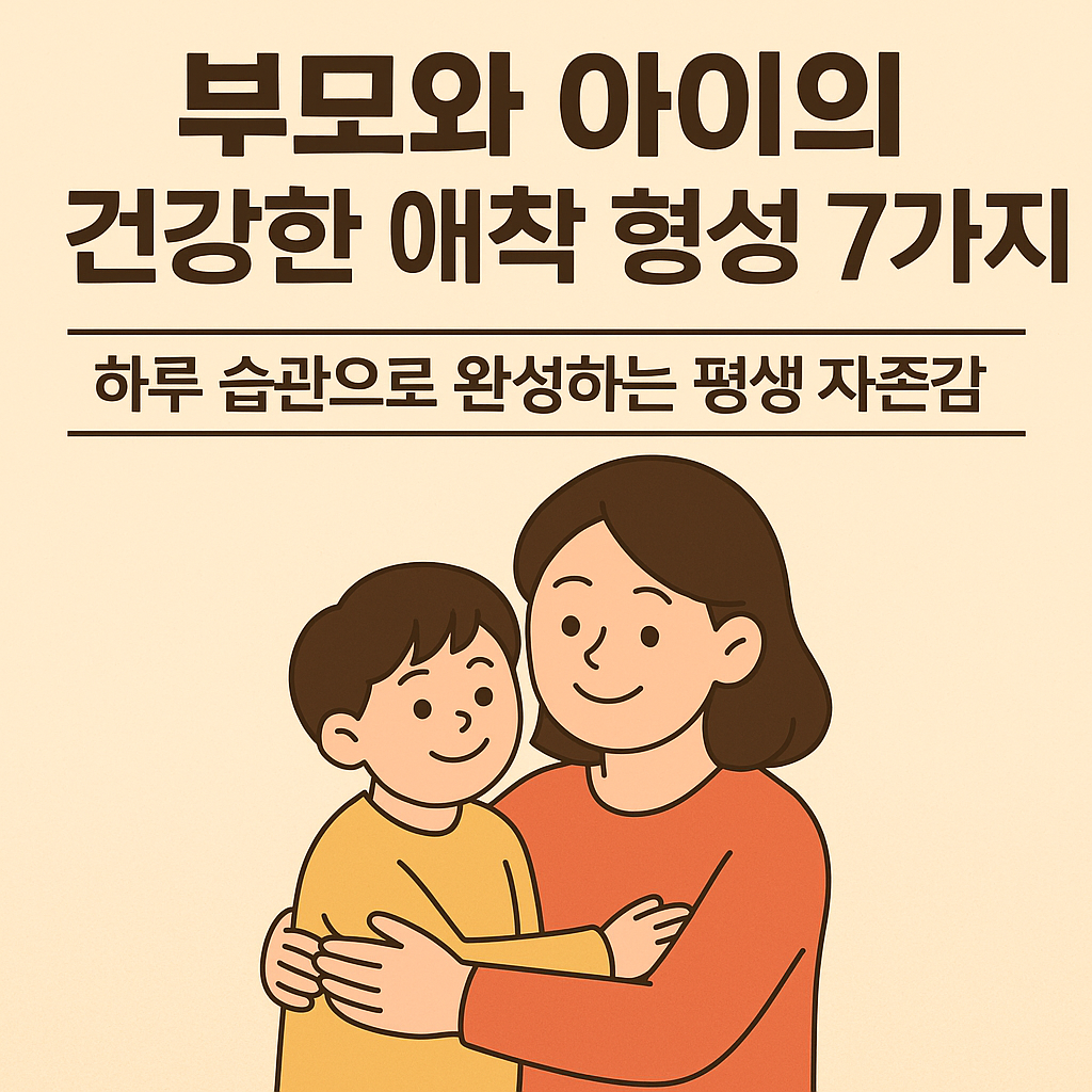부모와 아이의 관계, 하루 습관이 만드는 건강한 애착 형성 7가지 이야기