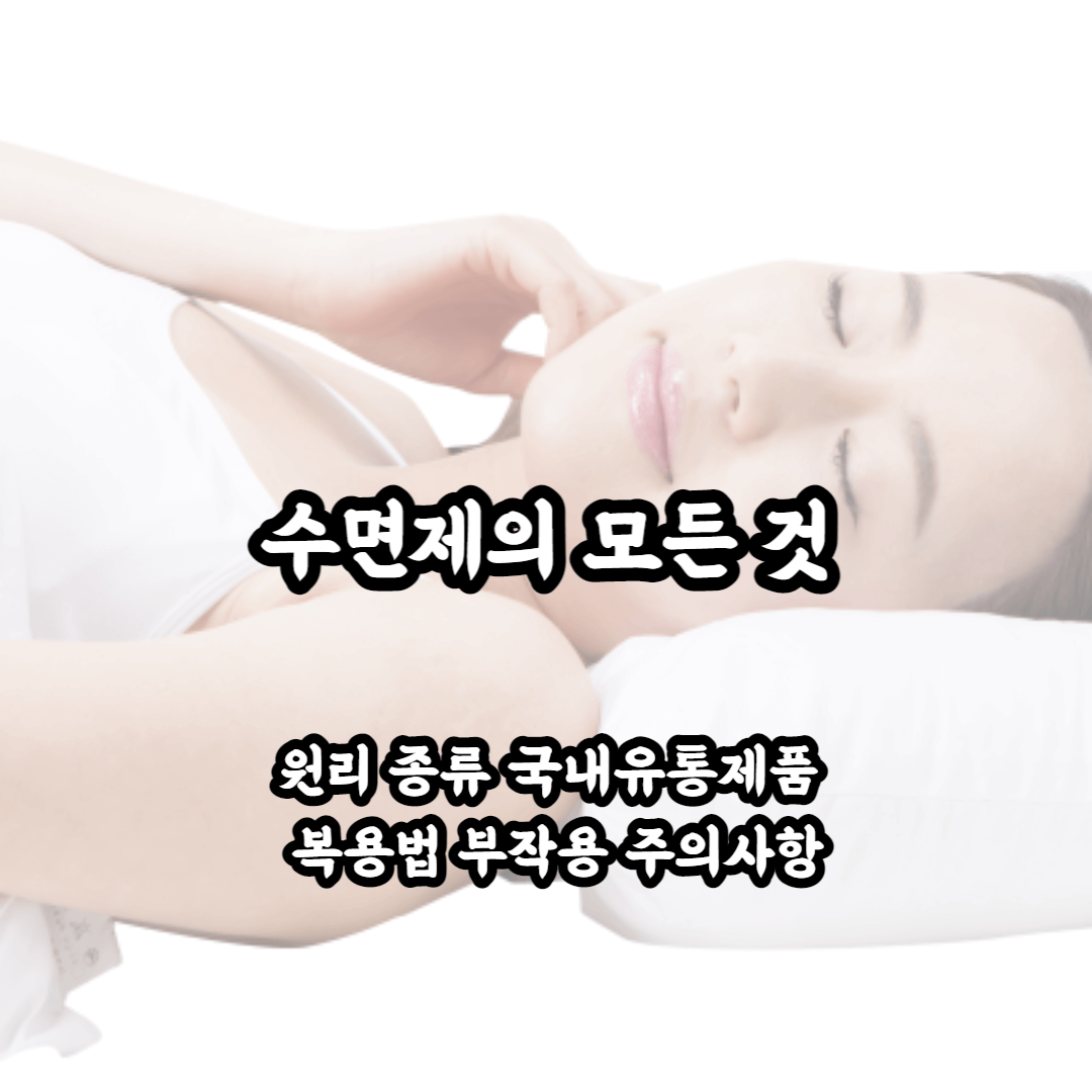 수면제 원리 종류 부작용 복용법 주의사항 금기 정리