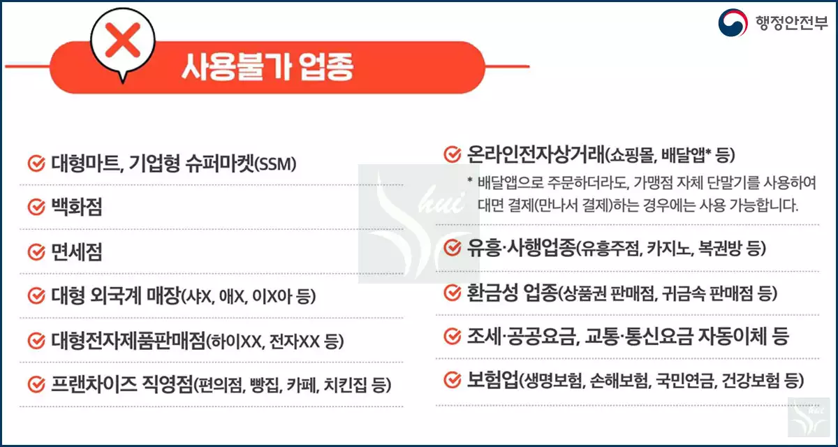 사용불가 업종