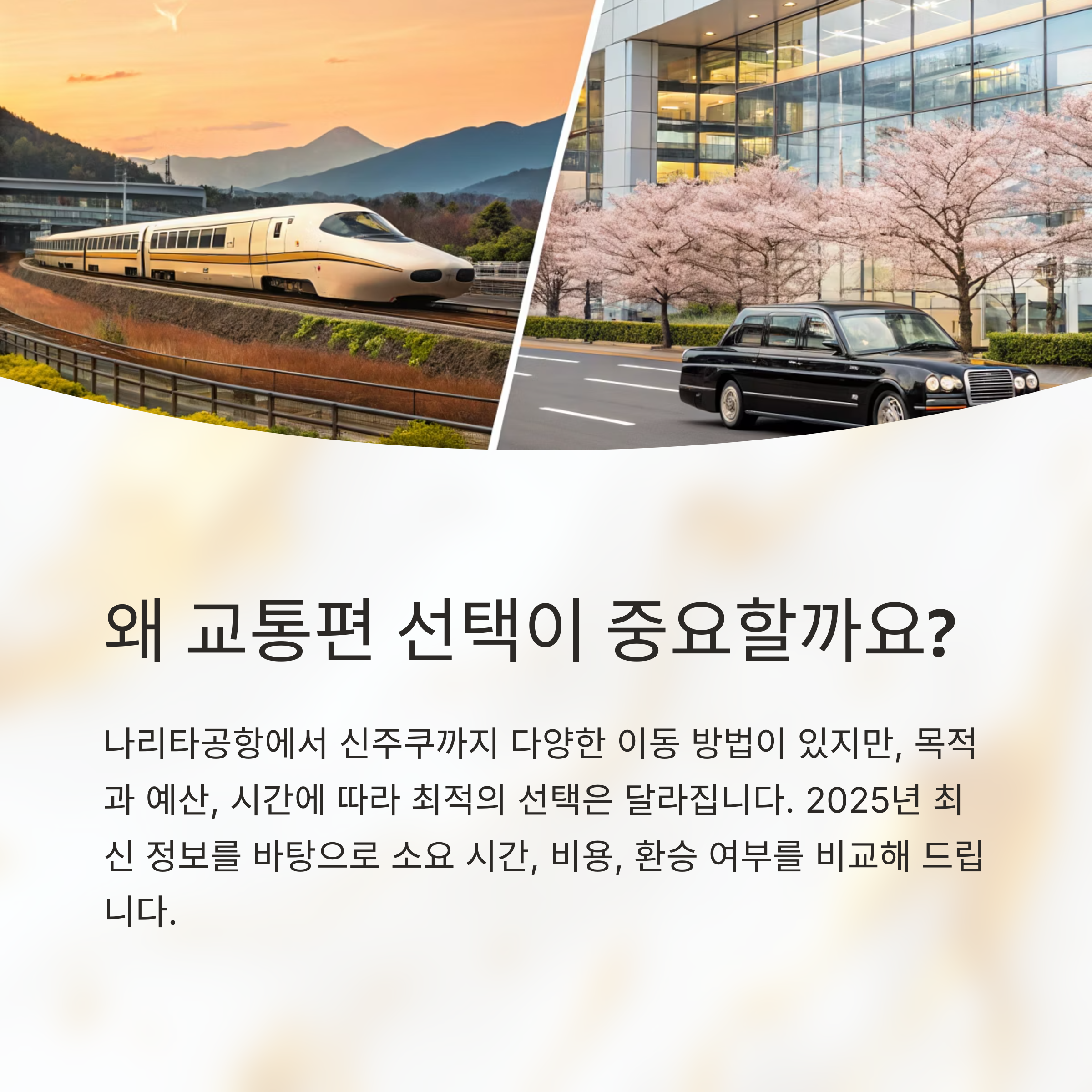 왜 교통편 선택이 중요할까요?