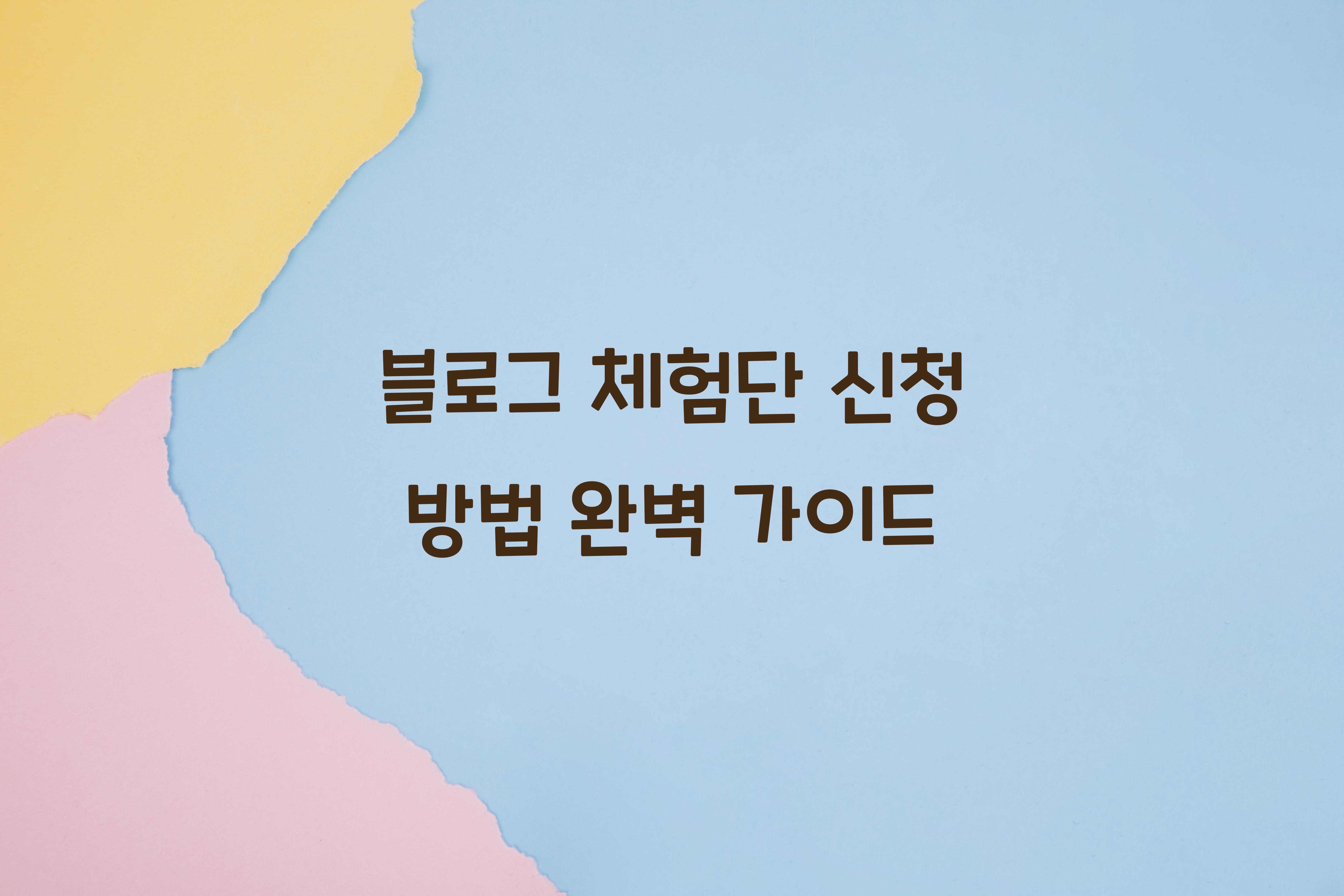 블로그 체험단 신청 방법
