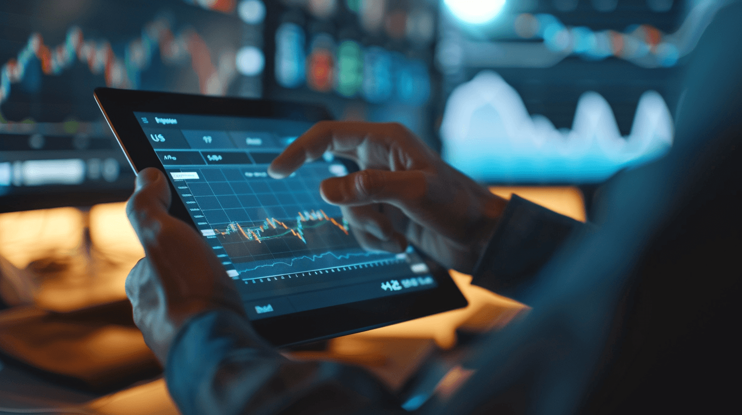 태블릿PC를-사용중인-남성-이미지