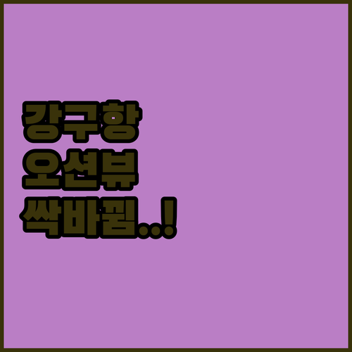 영덕 강구항 숙소 추천 오션뷰 호텔 ..