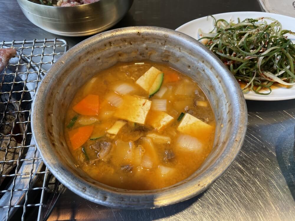 제주-명호마농갈비-추가-주문한-사골된장