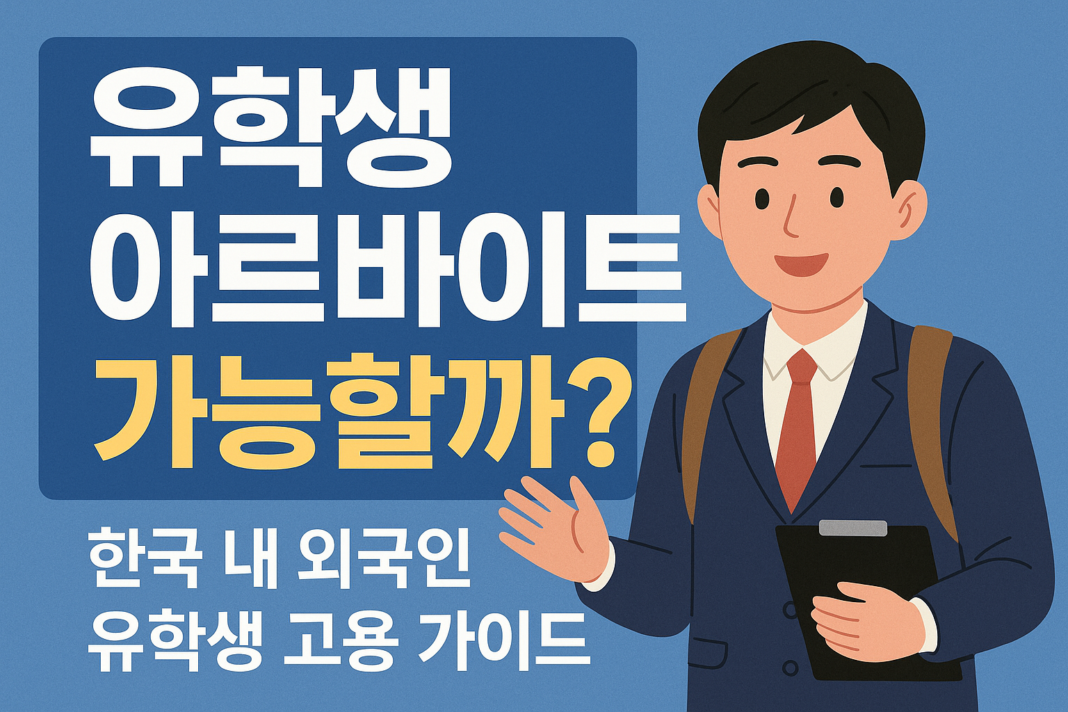 한국내 유학생 아르바이트 가능 여부