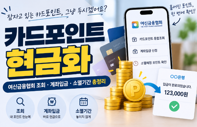 카드포인트 현금화｜여신금융협회 조회&middot;계좌입금&middot;소멸기간 총정리