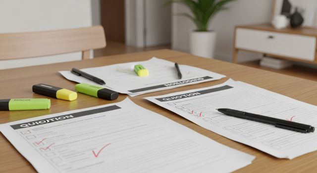 리모델링 견적서 항목을 확인하는 체크리스트 이미지