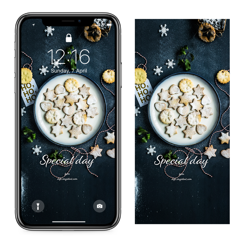 12 별 모양 쿠키 C - Special day 아이폰겨울배경화면
