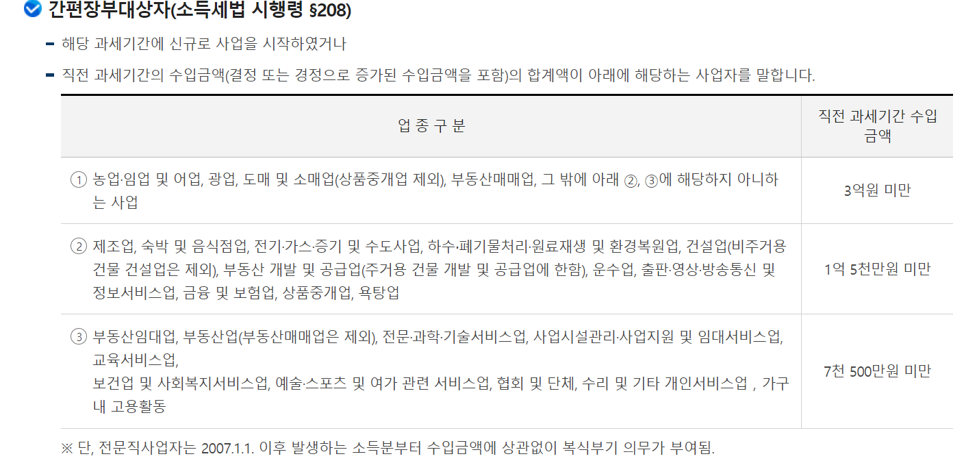 간편장부대상자