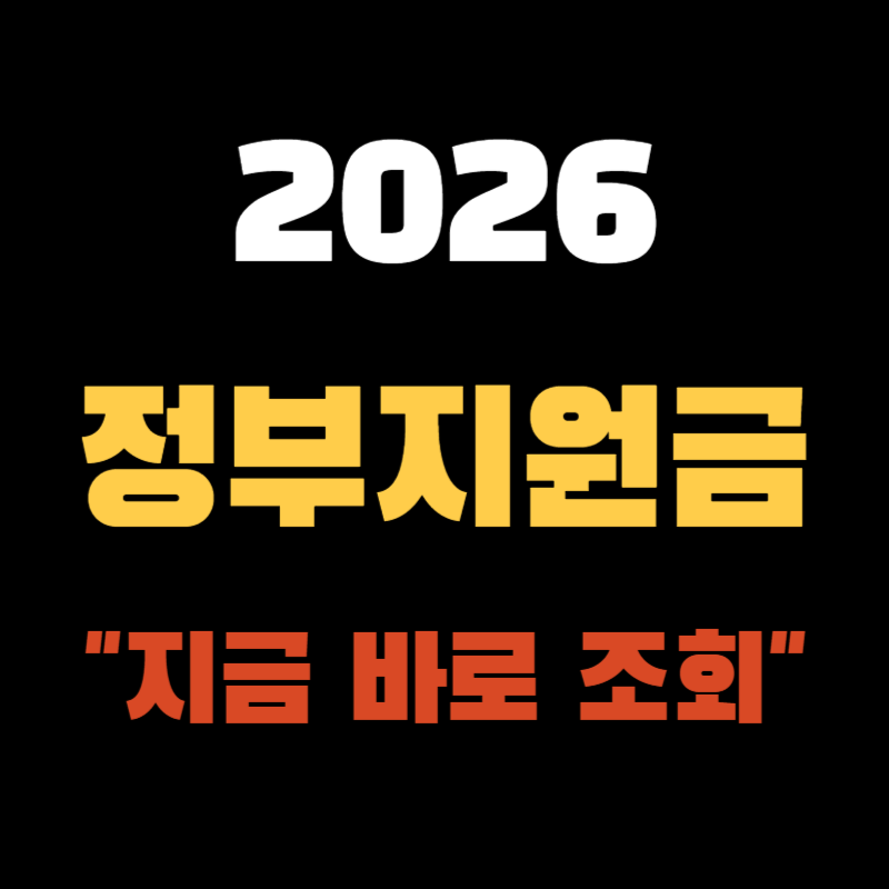 2026년 정부 지원금 신청 방법