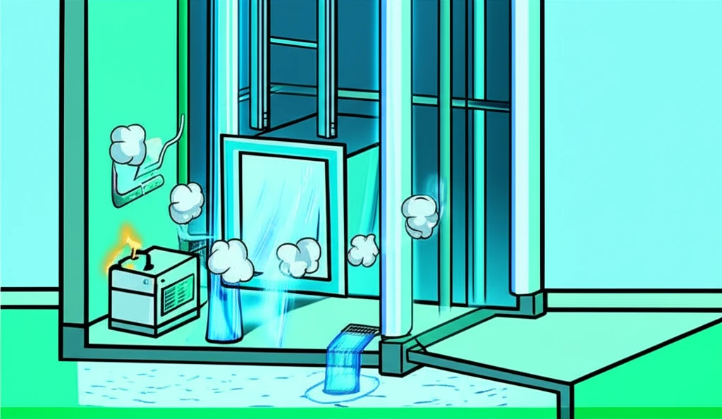 엘리베이터 방화 구획 구성 및 피난용..