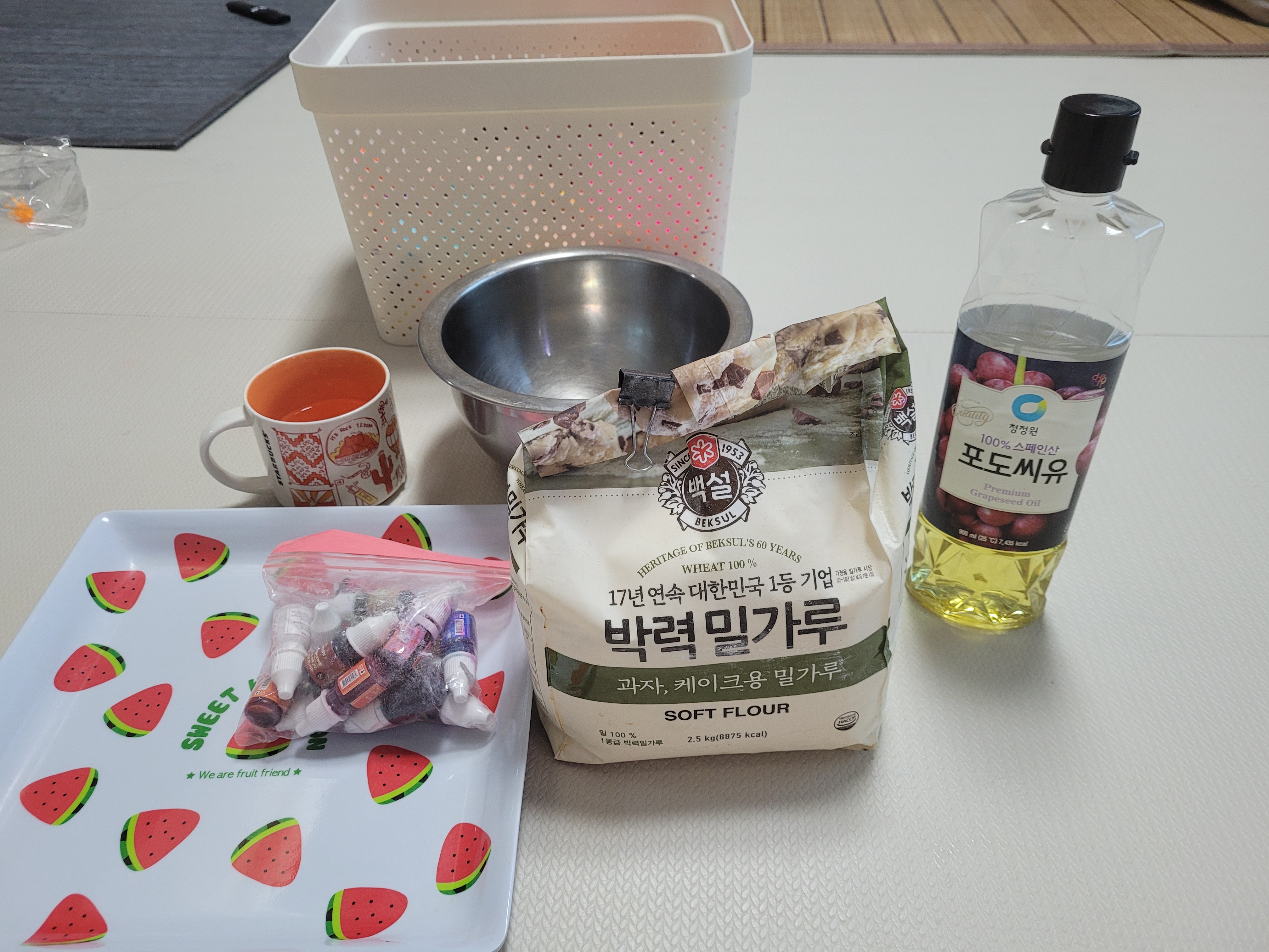 밀가루 클레이 재료