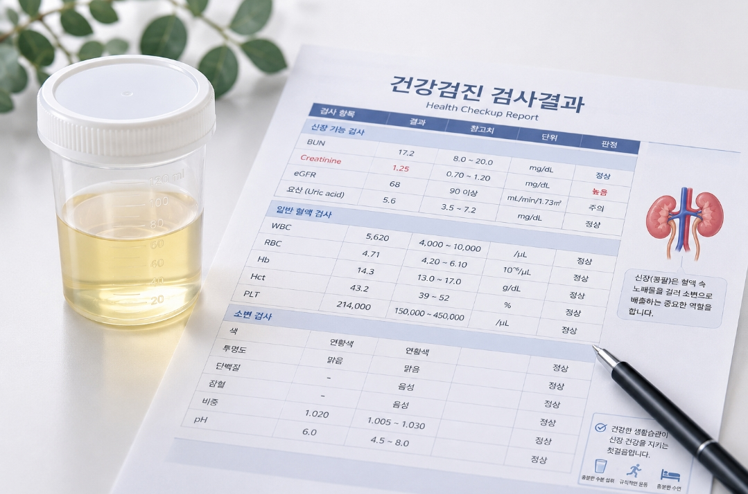 소변 거품 단백뇨 건강검진 소변검사