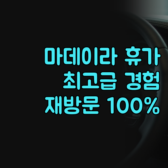 마데이라 럭셔리 휴가 완성! 예상 뛰..