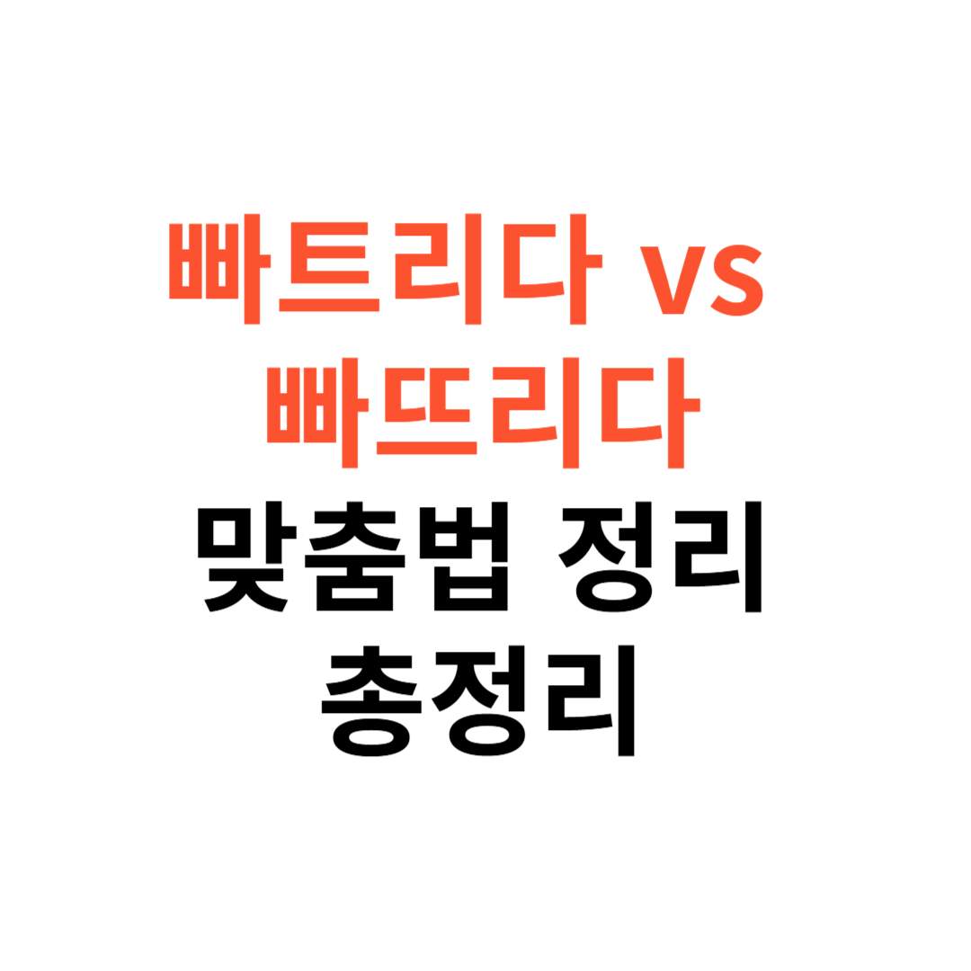 빠트리다 vs 빠뜨리다