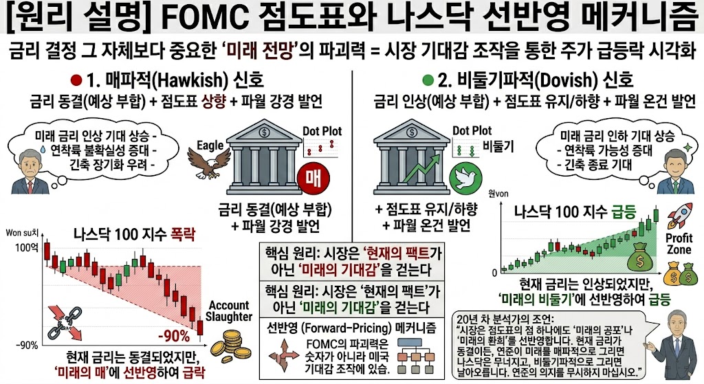 FOMC 점도표와 나스닥 선반영 메커니즘
