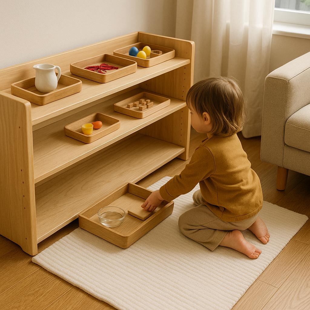 아이가 교구 가지고 노는 모습