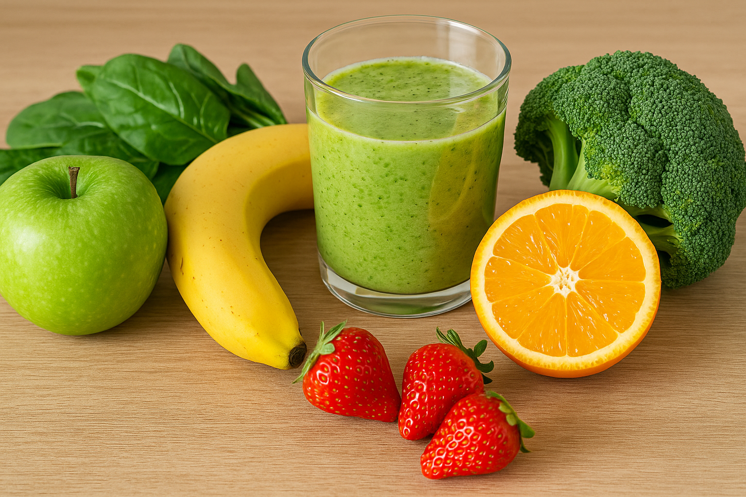 바나나.사과.오렌지.브로콜리.딸기