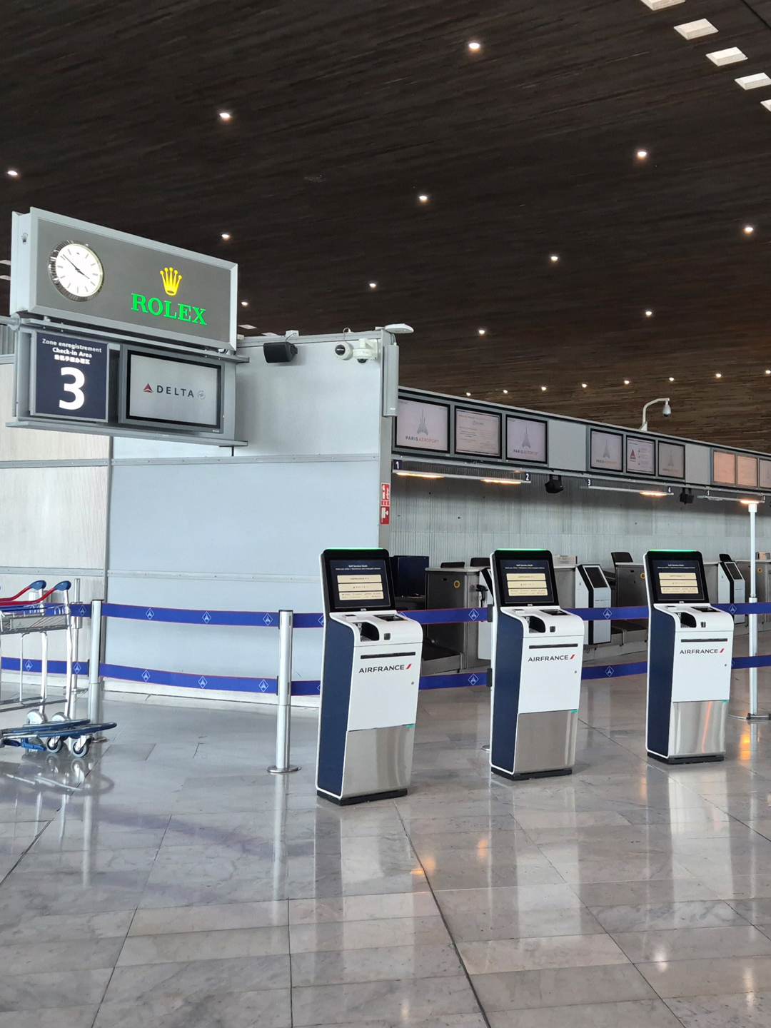 프랑스 파리 샤를드골공항 제2터미널 대한항공 수속 카운터 2F 3번 위치