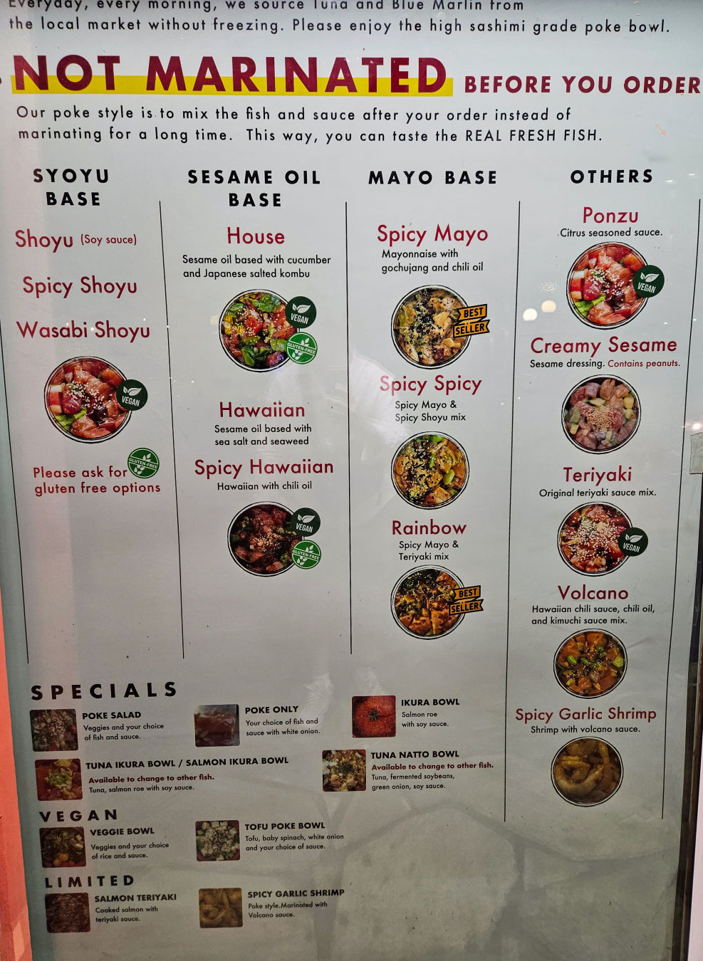 마구로스팟 메뉴구성