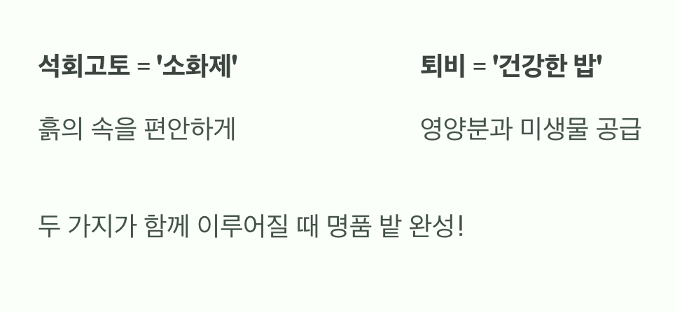 석회고토만 뿌리면 만사 OK?