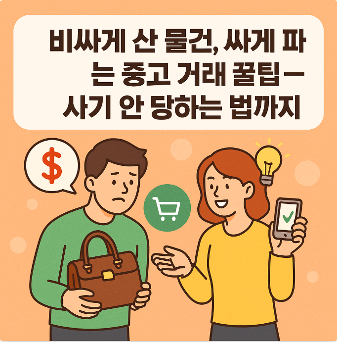 비싸게 산 물건, 싸게 파는 중고 거래 꿀팁 – 사기 안 당하는 법까지!