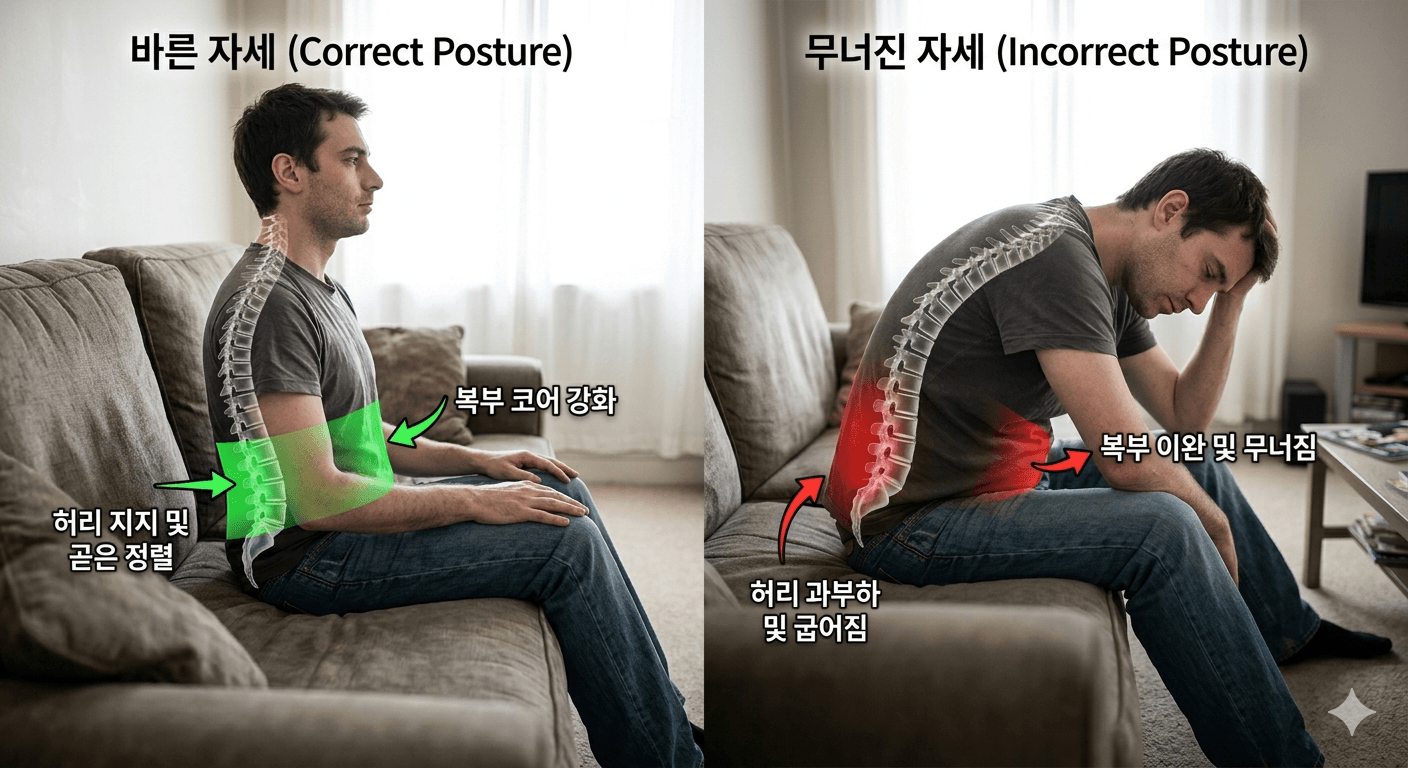 코어 운동 초보 루틴 (집에서 5분으로 허리 통증 줄이는 방법)