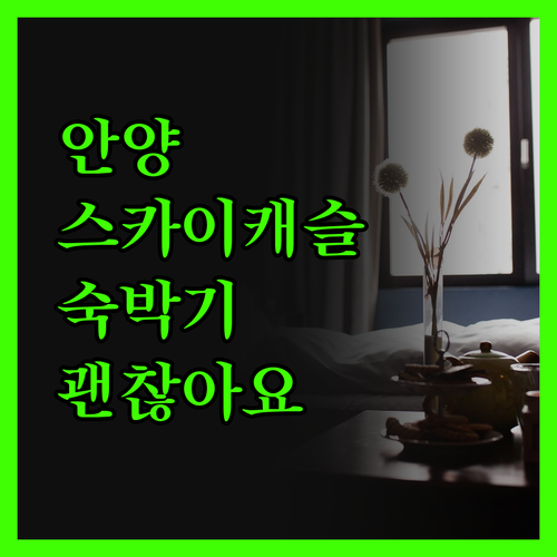 안양 스카이캐슬 숙박기 정말 괜찮았어