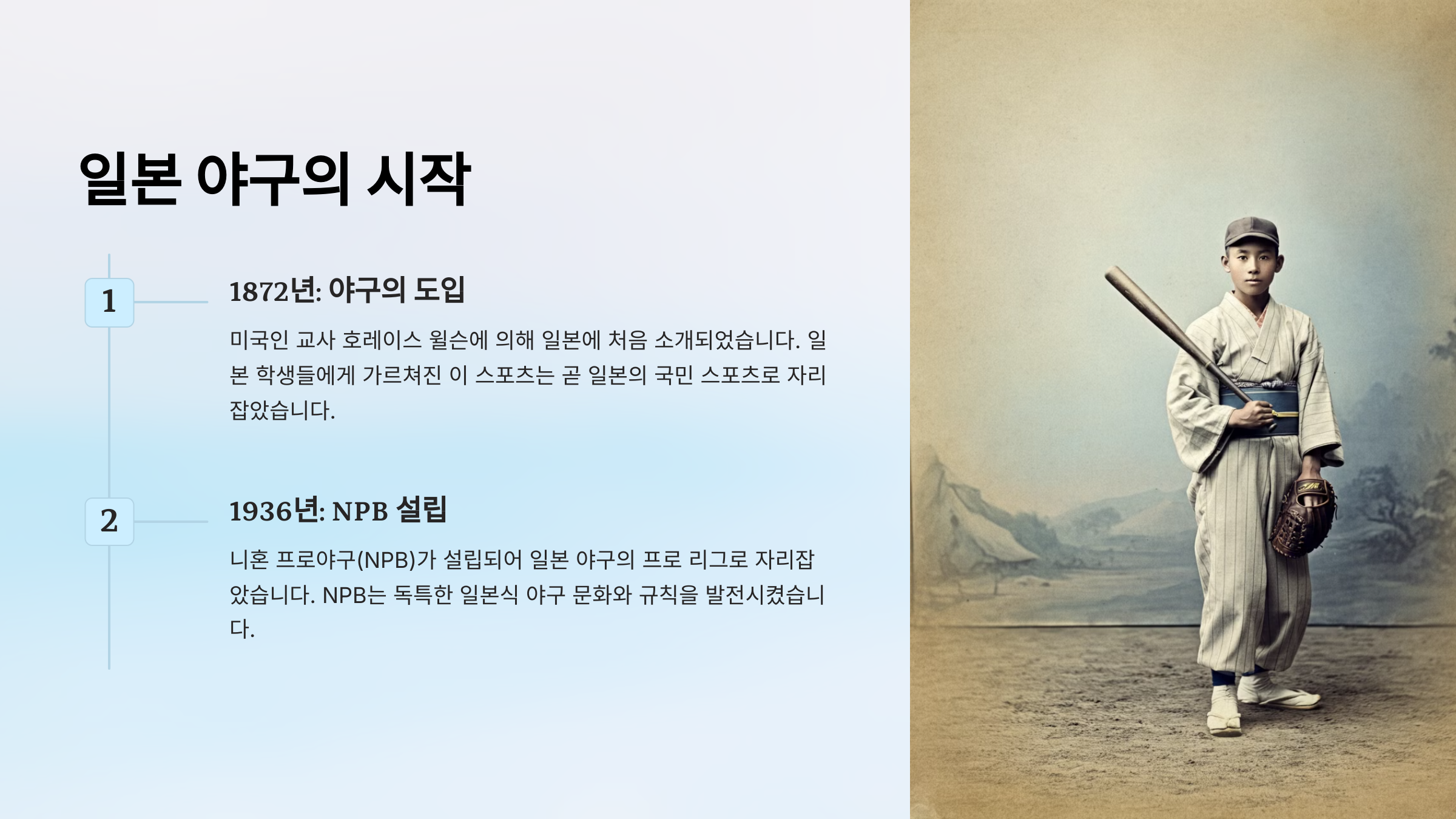 MLB와 일본 야구의 역사: 도쿄 시리즈 2025로 이어지는 연결