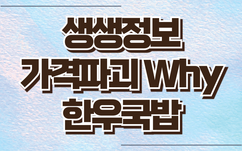 생생정보 가격파괴Why 한우국밥