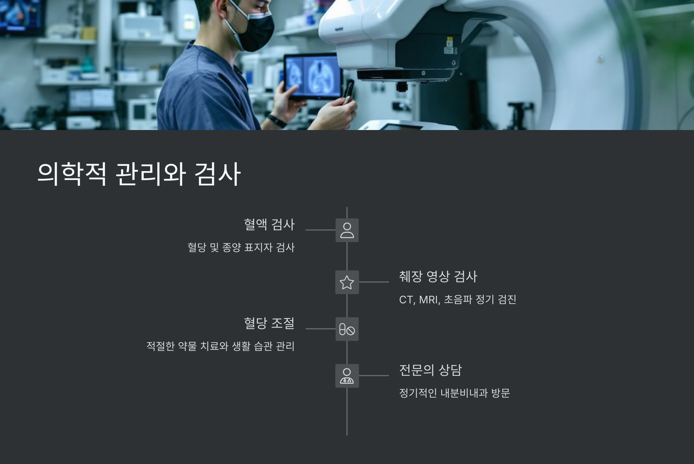 의학적 관리와 검사