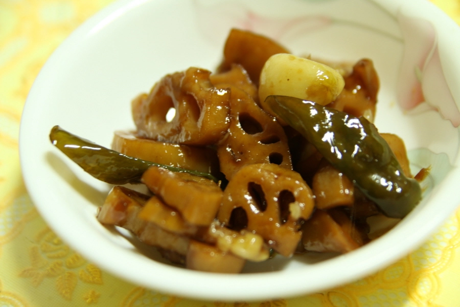 연근조림 완성 모습