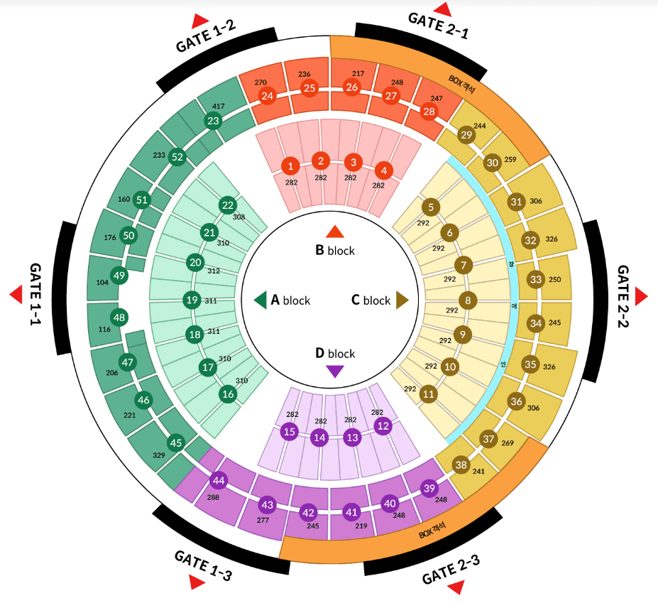 KSPO DOME 좌석배치도