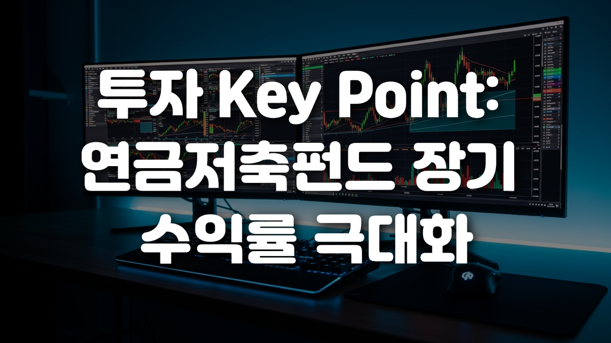 투자 Key Point 연금저축펀드 장기 수익률 극대화
