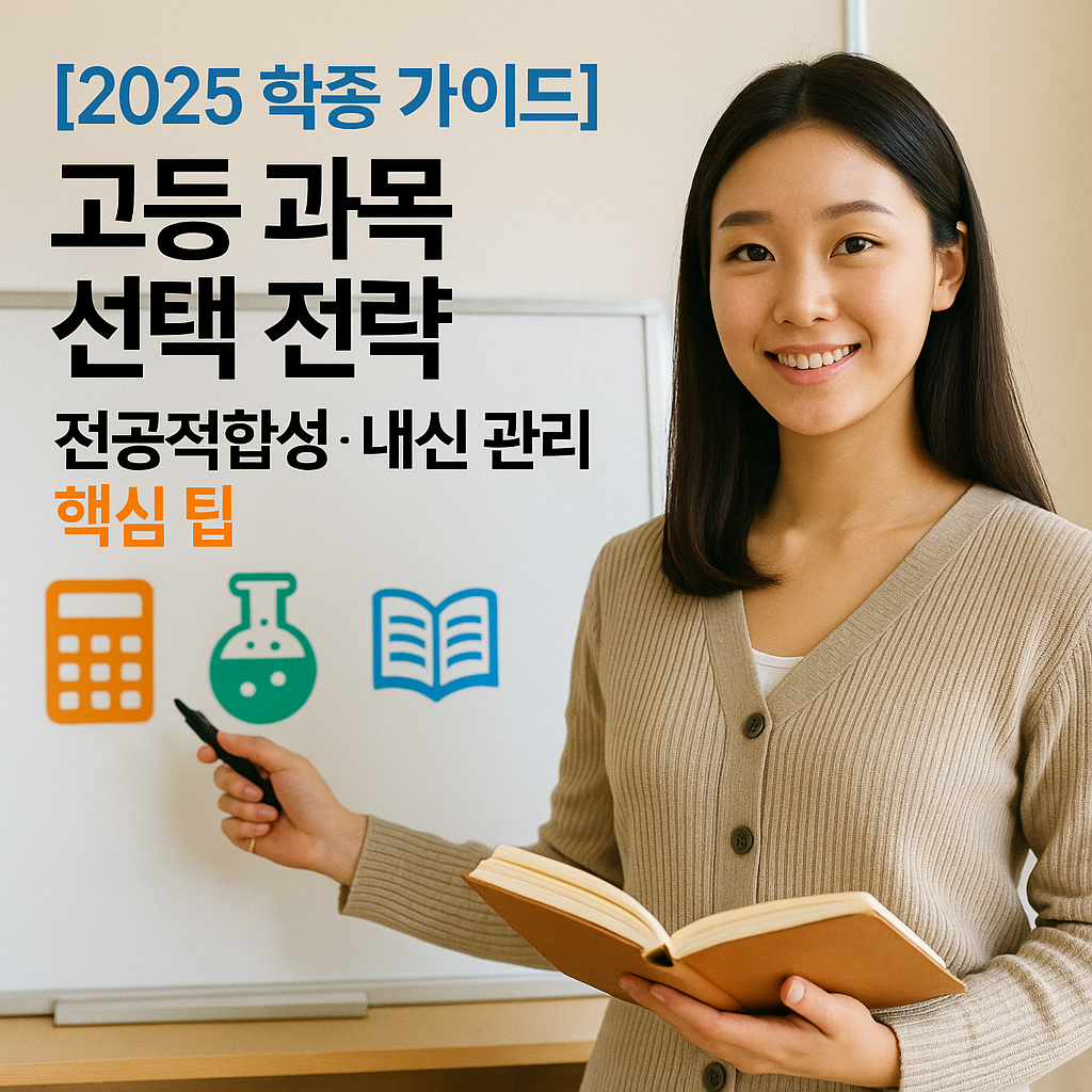 [2025 학종 가이드] 고등 과목 선택 전략 ｜ 전공적합성·내신 관리 핵심 팁