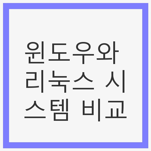 윈도우 운영체제의 특징