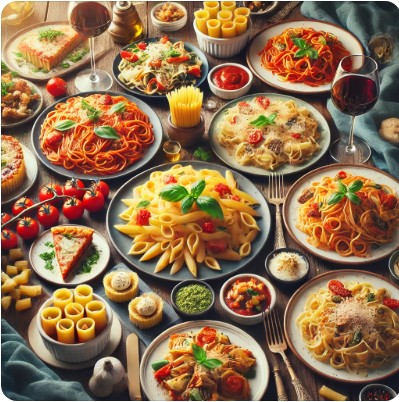 서로다른 파스타 이미지