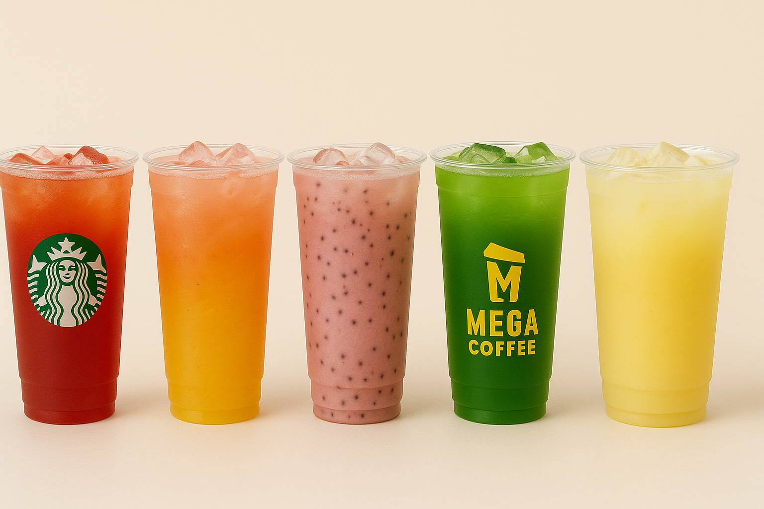 커피 프랜차이즈 컵 사이즈