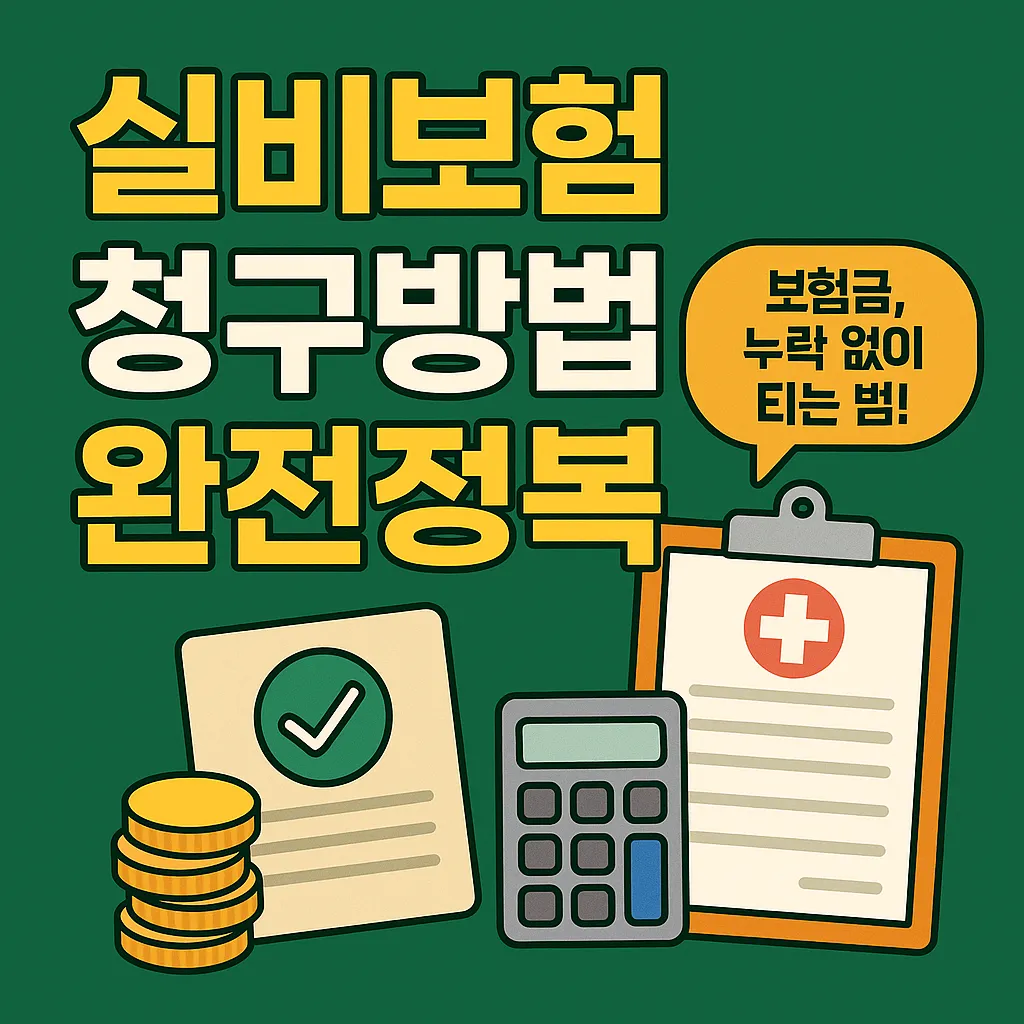 실비보험 청구 안 하면 손해봅니다