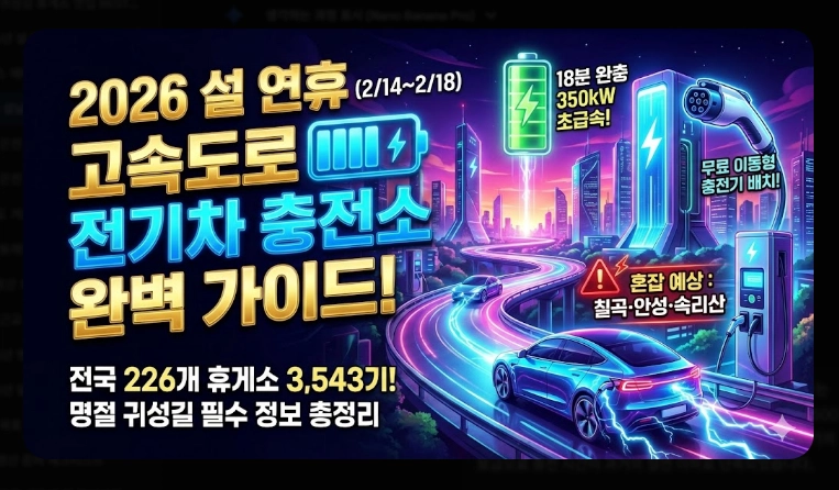 고속도로 휴게소 전기차 충전소 위치 총정리 (2026 최신)