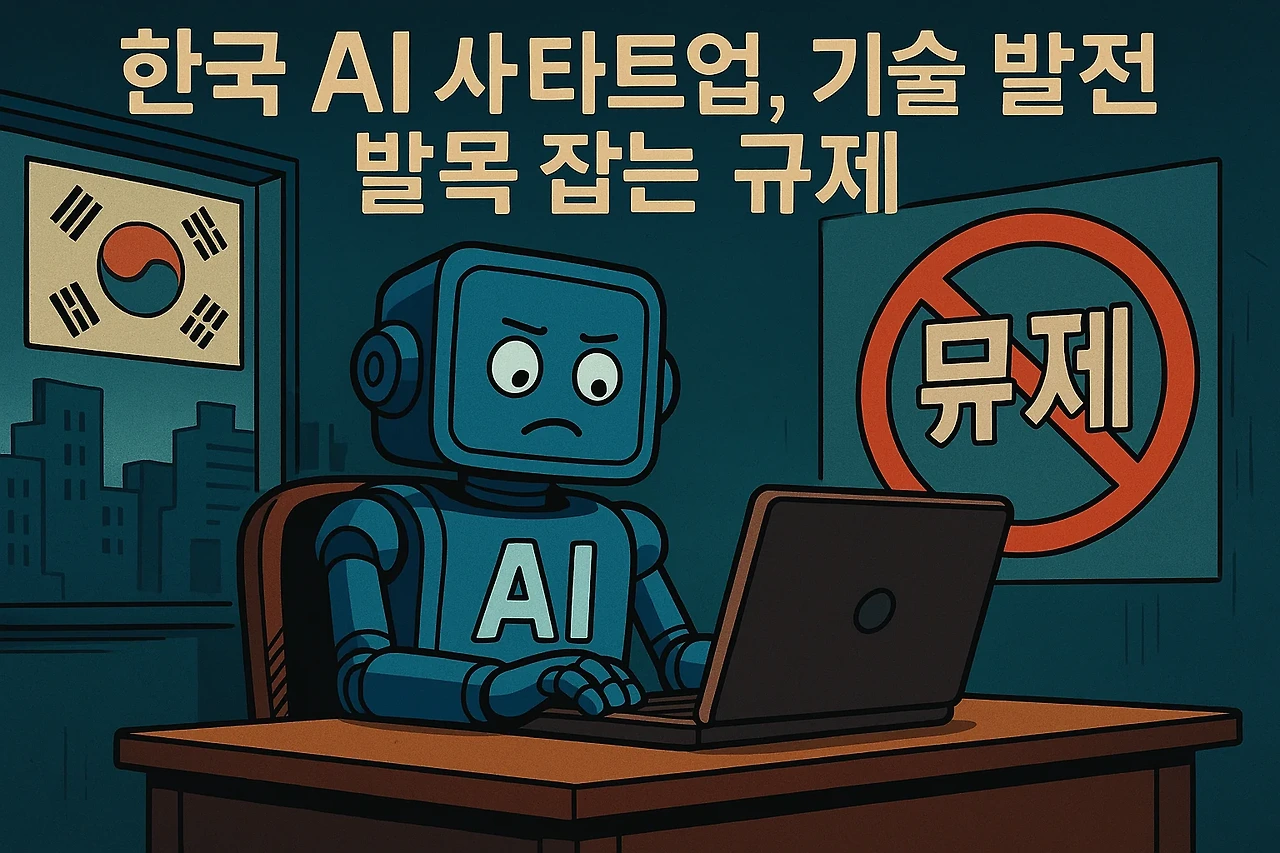 한국 AI 스타트업, 기술 발전 발목 잡는 규제 관련 이미지