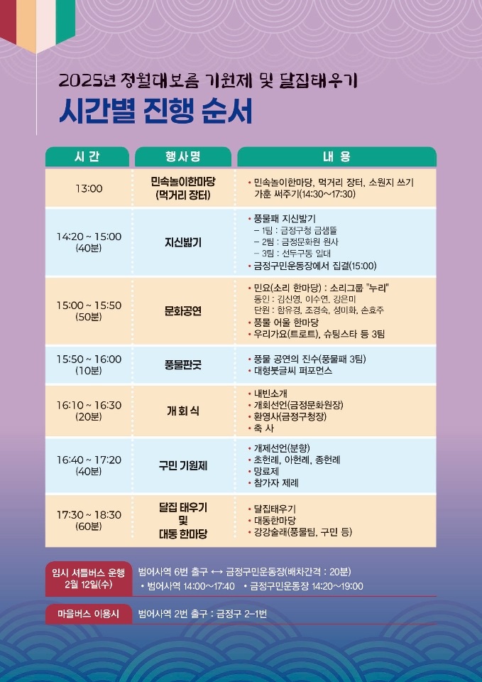 2025 부산 정월대보름 행사 안내