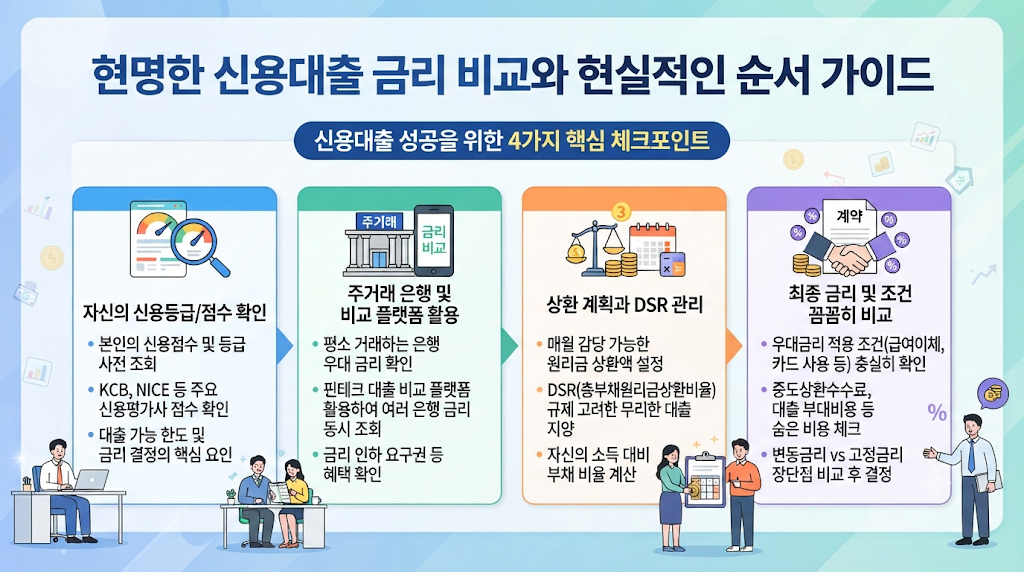 현명한 신용대출 금리 비교와 현실적인 순서가이드
