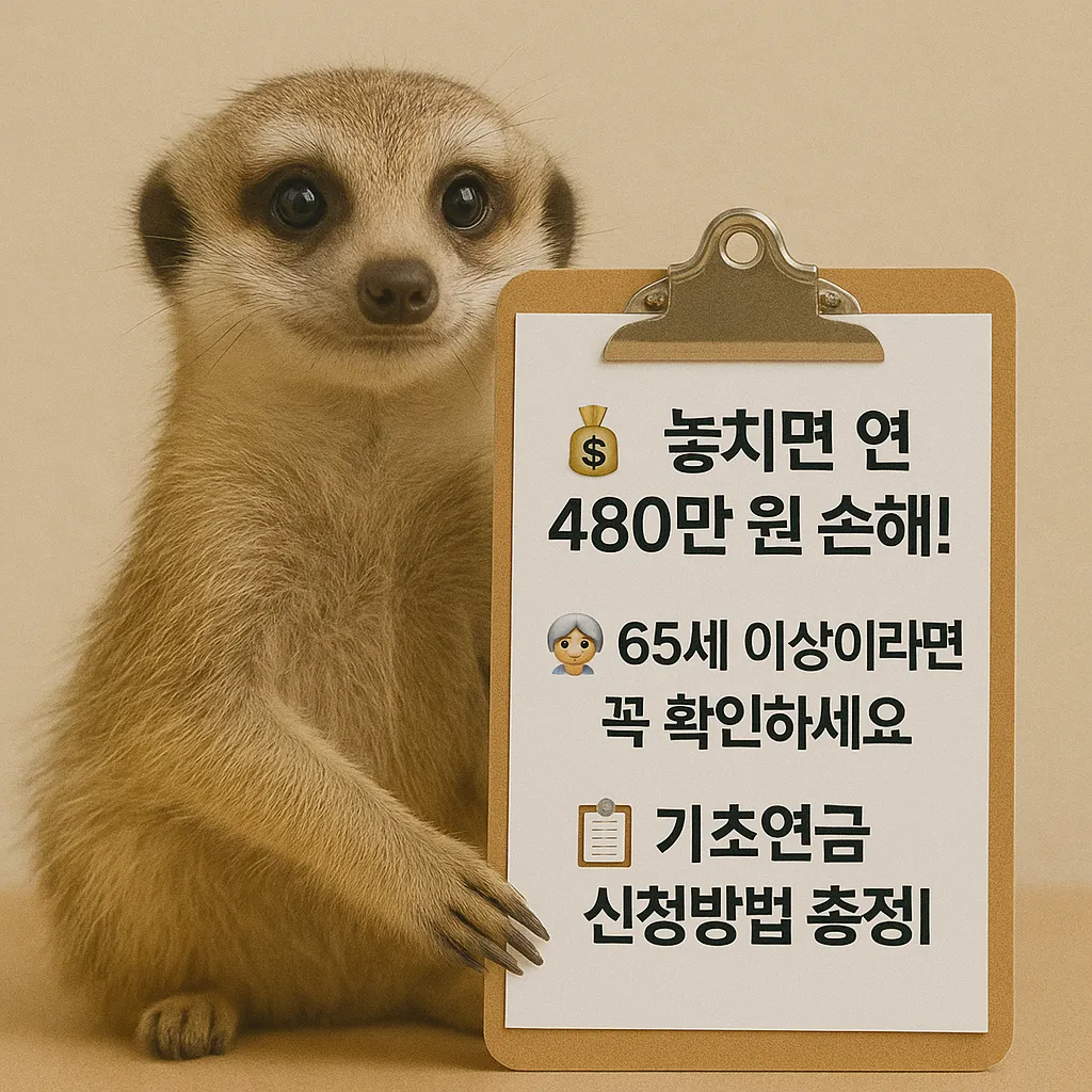 2025 놓치면 연 480만 원 손해! 65세 이상 기초연금 자격요건과 신청방법 완벽가이드