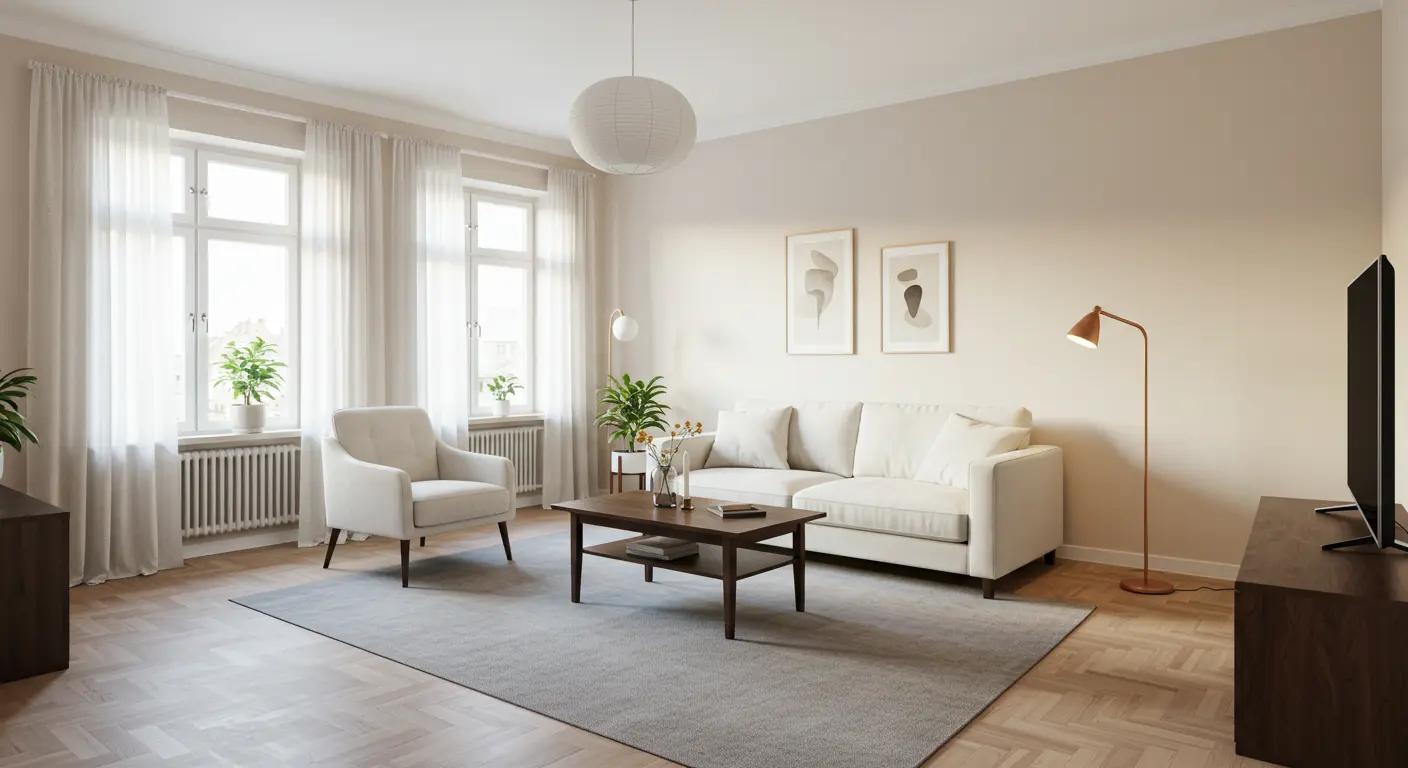 잘 정돈된 아파트 거실