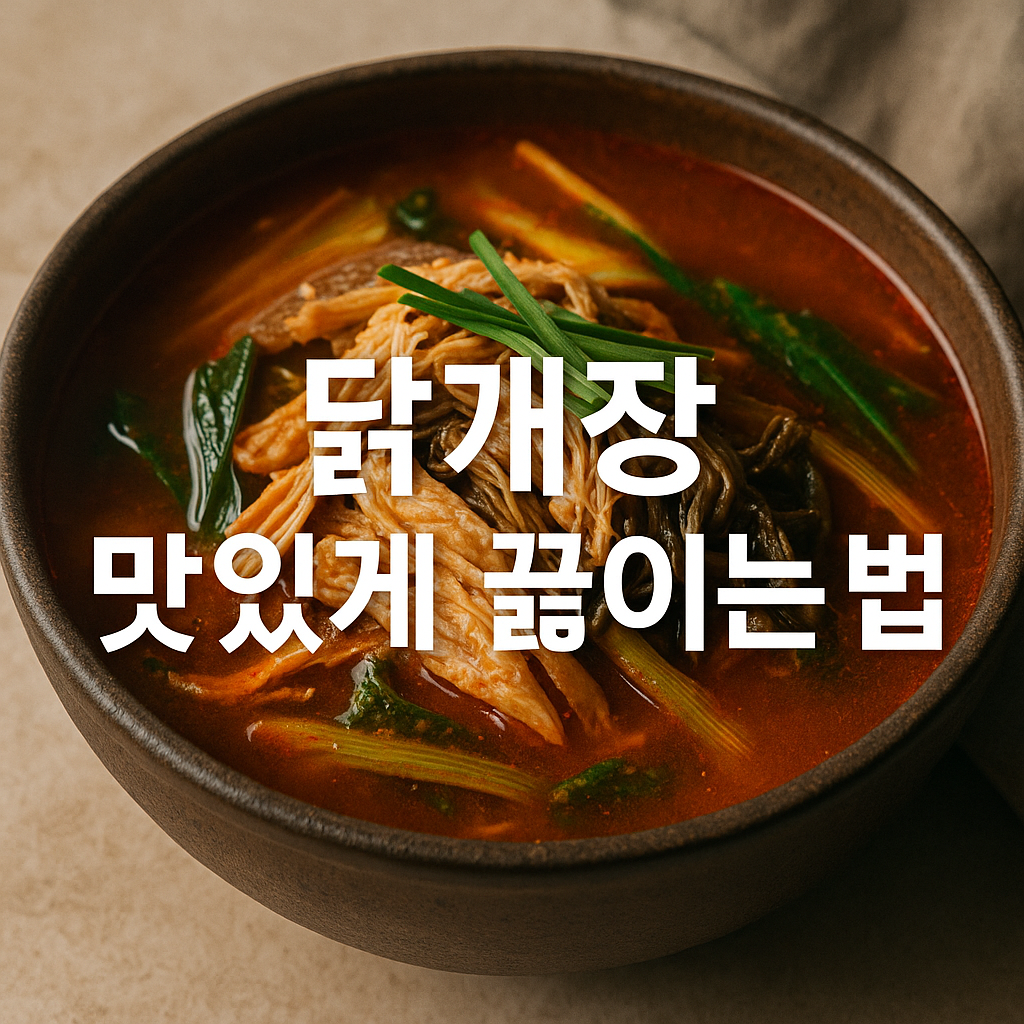 닭개장 맛있게 끓이는 법