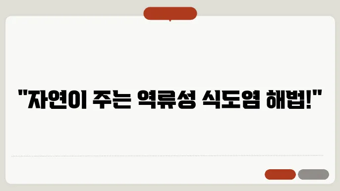 역류성 식도염에 좋은 약초