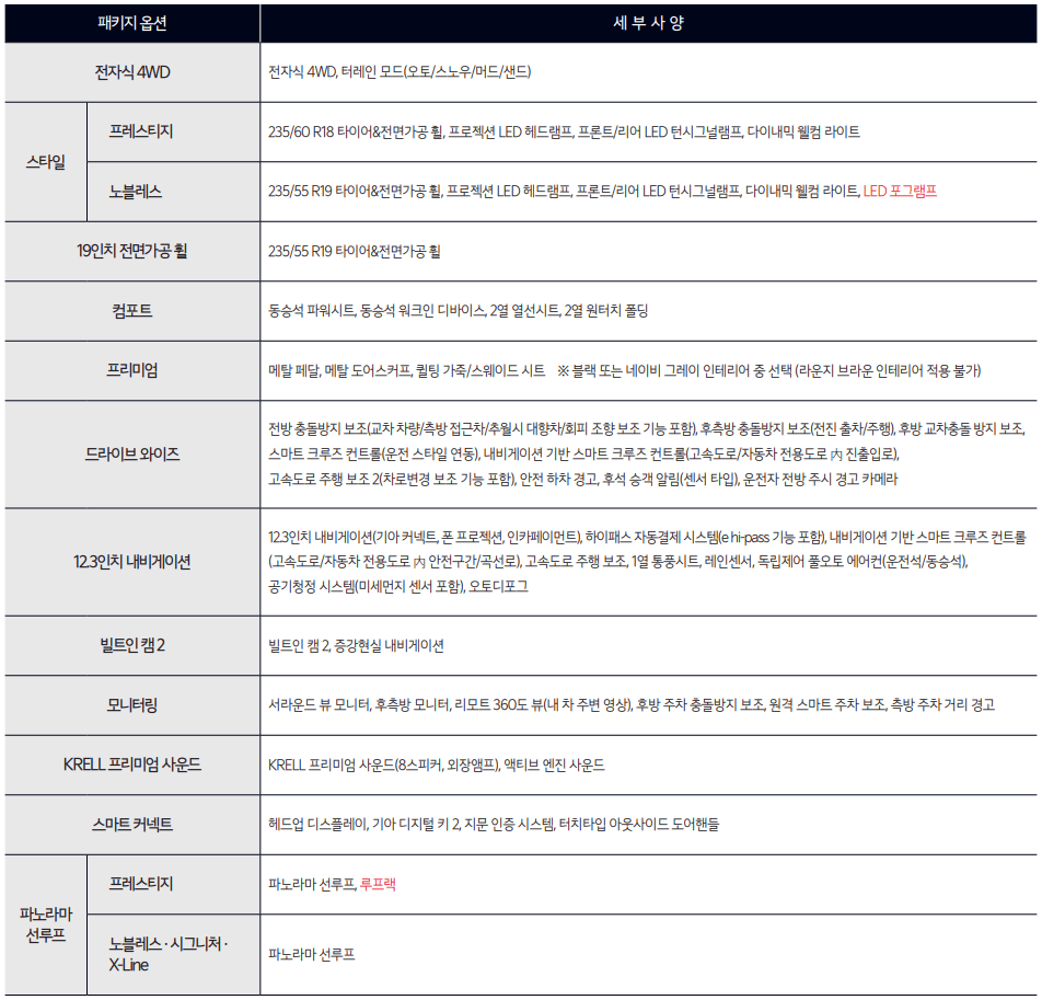 가솔린 터보 옵션