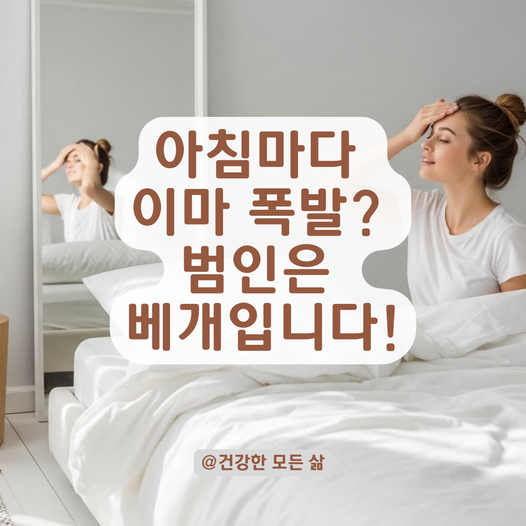 자고 일어나면 이마가 뒤집어진다고요? 아침 피부 트러블의 원인과 꿀피부 솔루션.