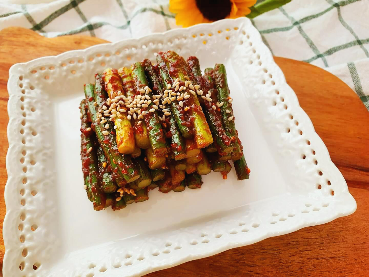 마늘쫑 무침 사진
